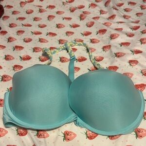 Victoria's Secret Light Aqua Bra with Braided Straps